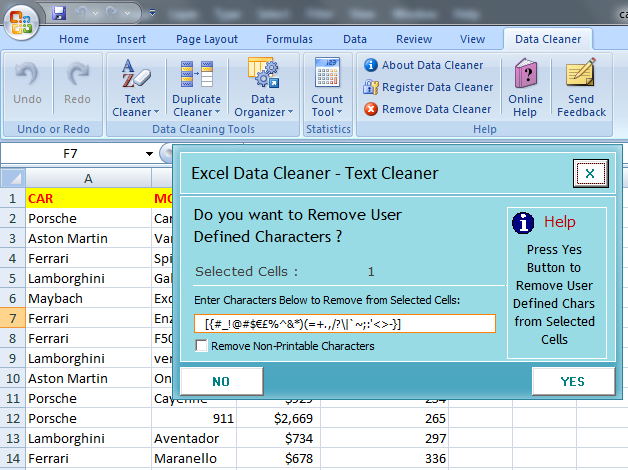 Excel Data Cleaner