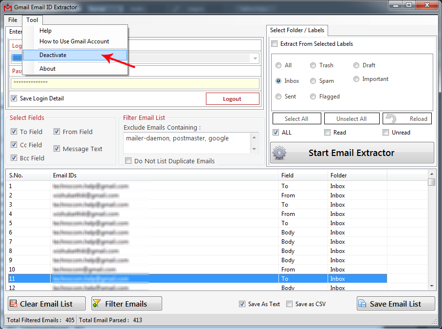 Gmail Email ID Extractor