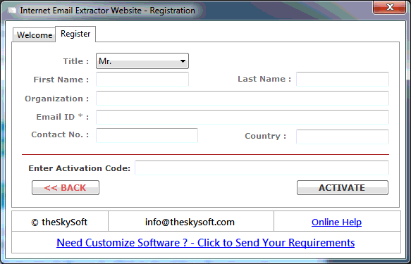 Internet Email Extractor Website