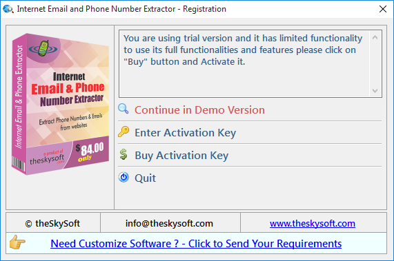 Internet Email and Phone Number Extractor