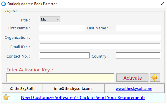 Outlook Address Book Extractor