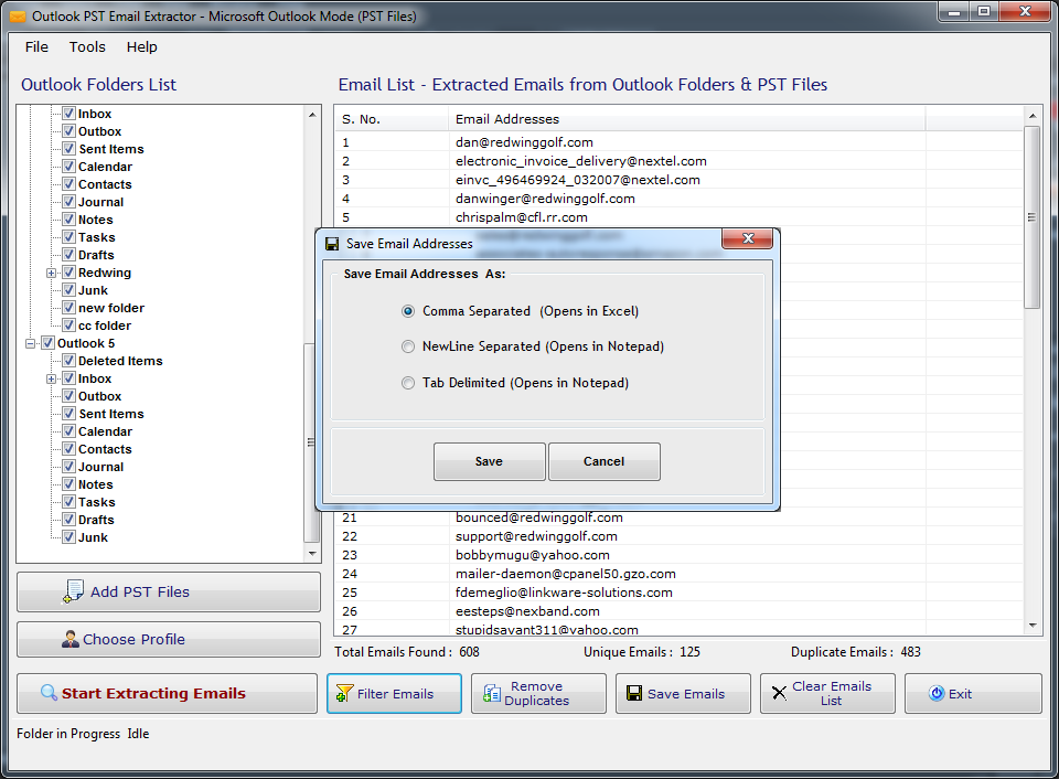 Outlook PST Email Extractor