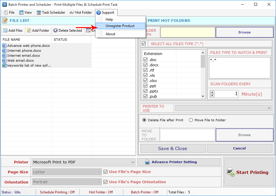 Batch Printer and Scheduler Batch Printer and Scheduler