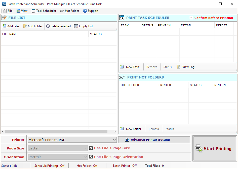 Batch Printer and Scheduler Batch Printer and Scheduler