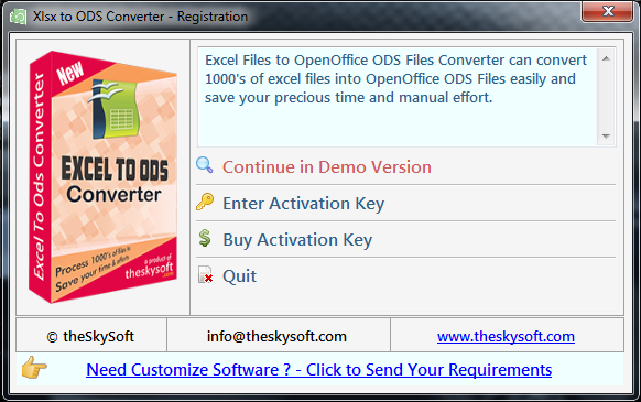 Xlsx to ODS Converter