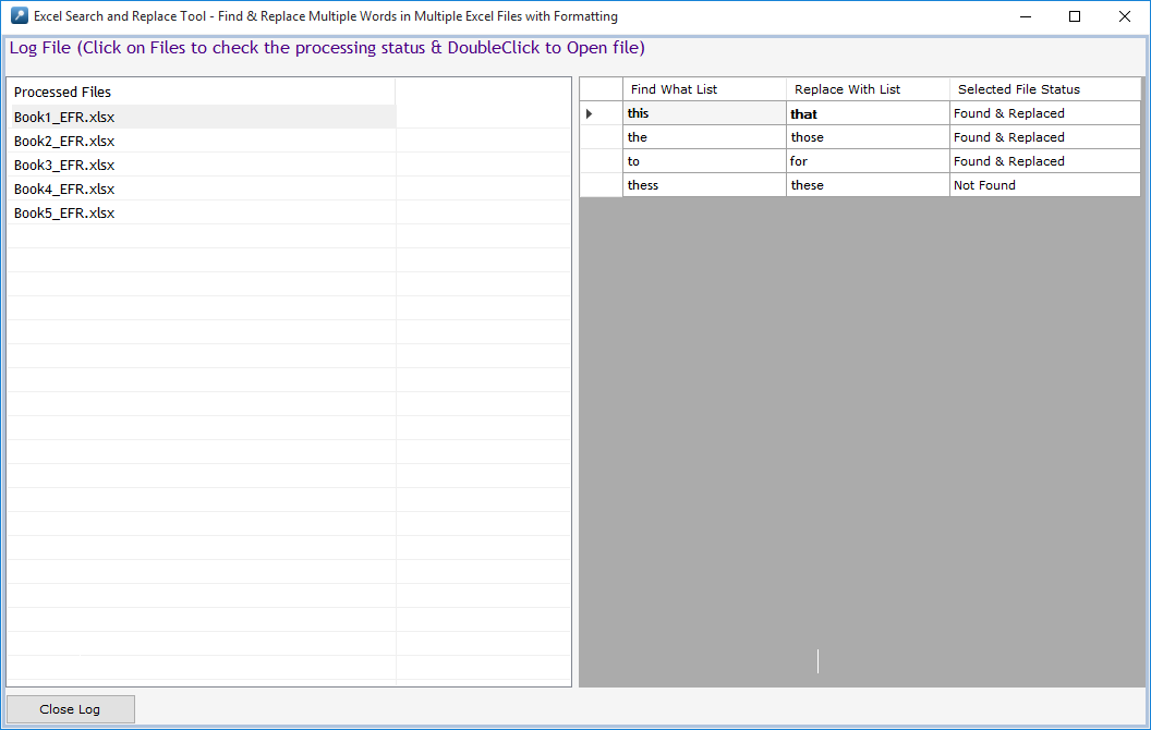 Excel Search and Replace Tool Excel Search and Replace Tool