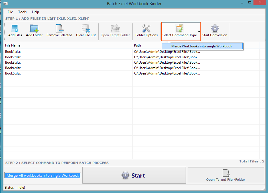 Batch Excel Workbook Binder