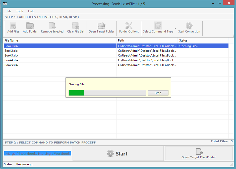 Batch Excel Workbook Binder