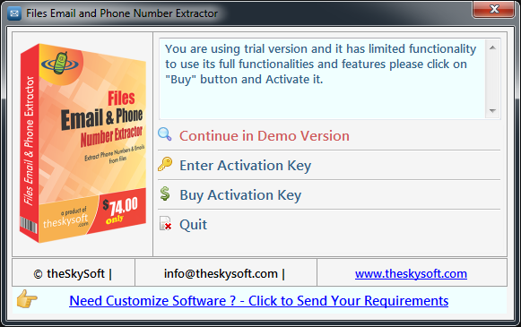 How to extract Email and Phone Number from files