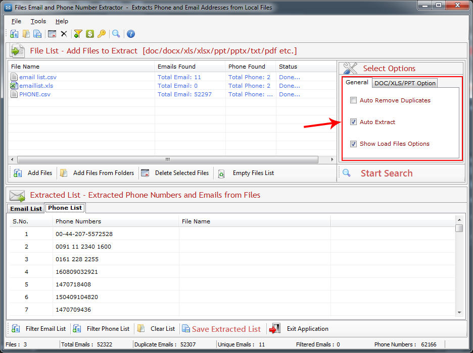 Files Email and Phone Number Extractor Files Email and Phone Number Extractor