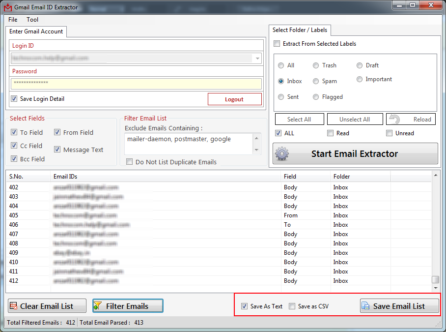 Gmail Email ID Extractor