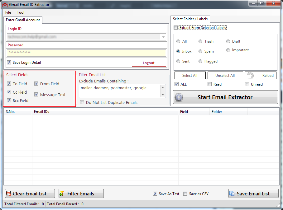 Gmail Email ID Extractor Gmail Email ID Extractor