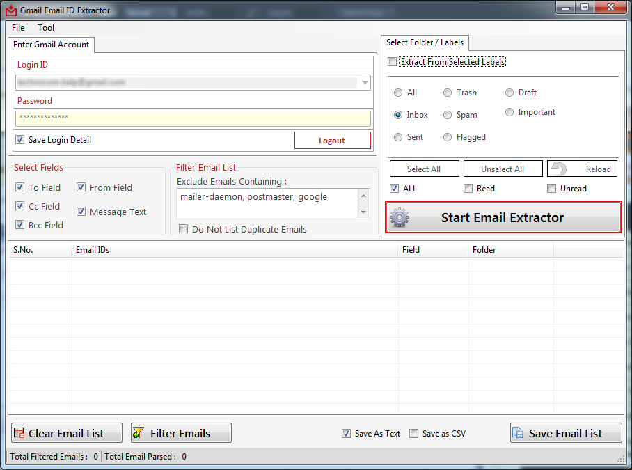 Gmail Email ID Extractor Gmail Email ID Extractor