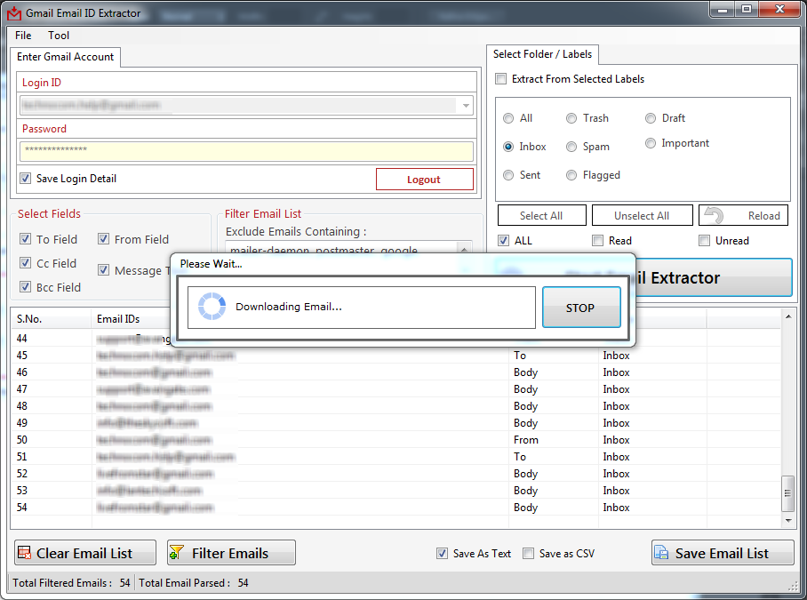 Windows 7 Gmail Email ID Extractor 3.7.2.34 full