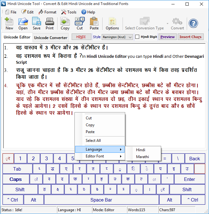 Hindi Unicode Converter Hindi Unicode Converter