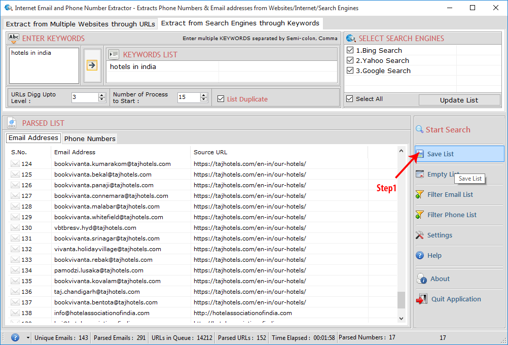 Internet Email and Phone Number Extractor Internet Email and Phone Number Extractor