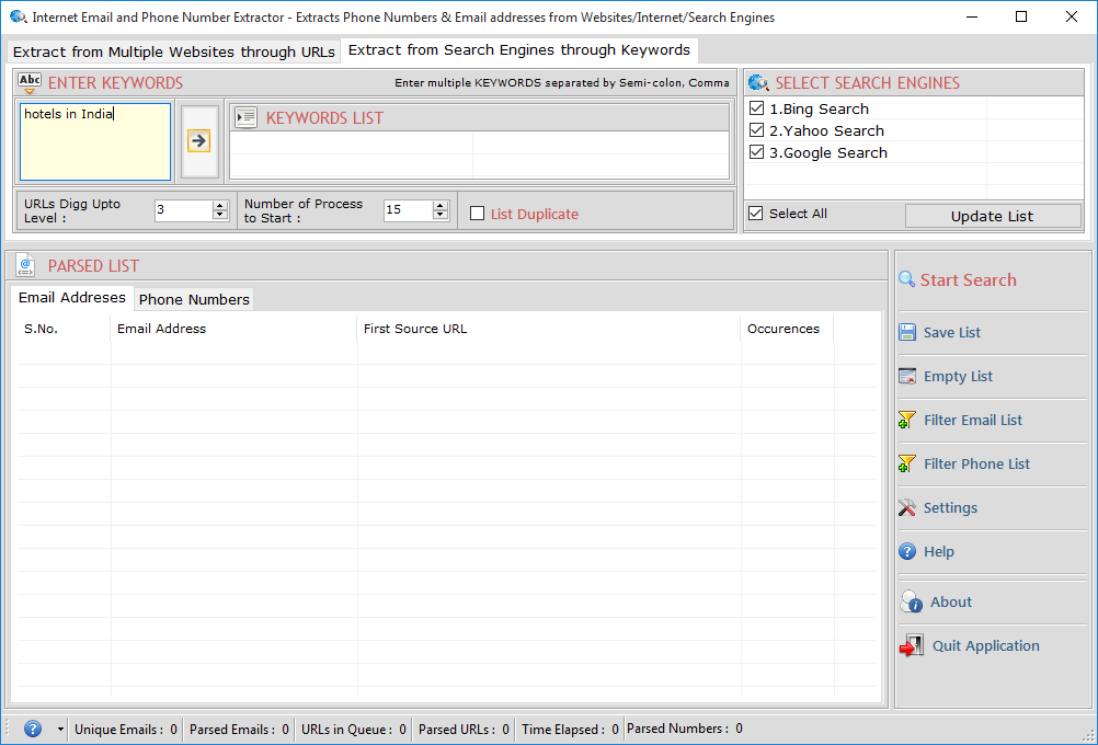 Internet Email and Phone Number Extractor Internet Email and Phone Number Extractor