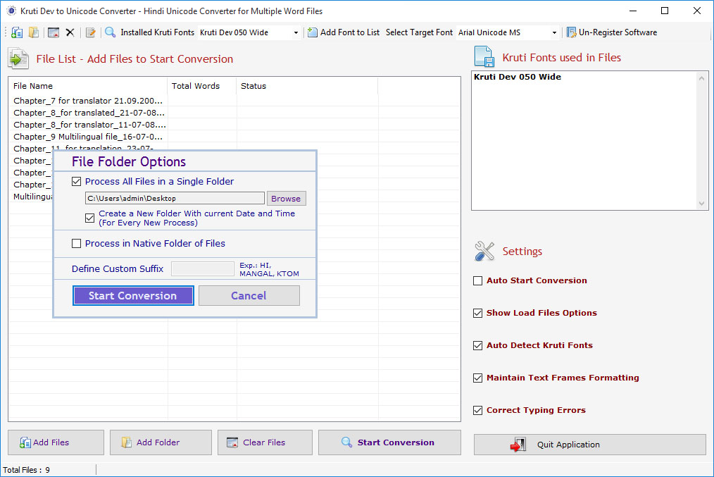 Kruti Dev to Unicode Converter