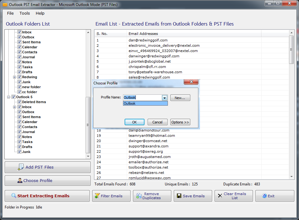 Outlook PST Email Extractor