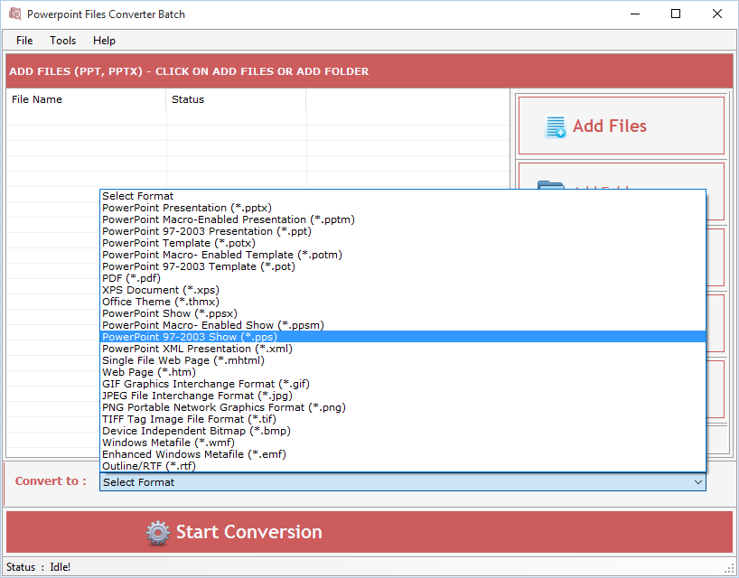 Power Point File Converter