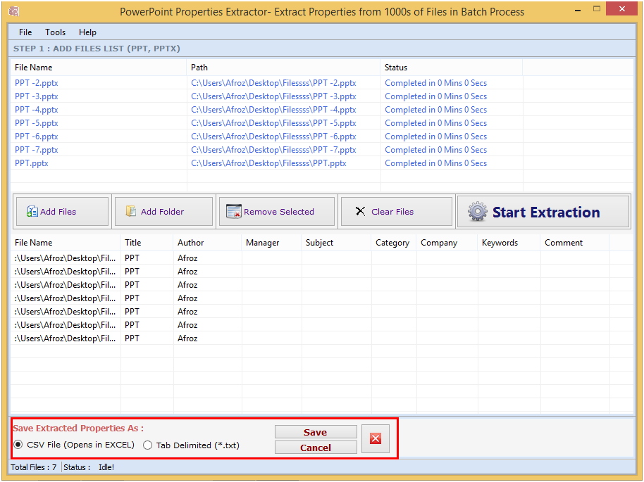 PowerPoint Document Properties Extractor PowerPoint Document Properties Extractor