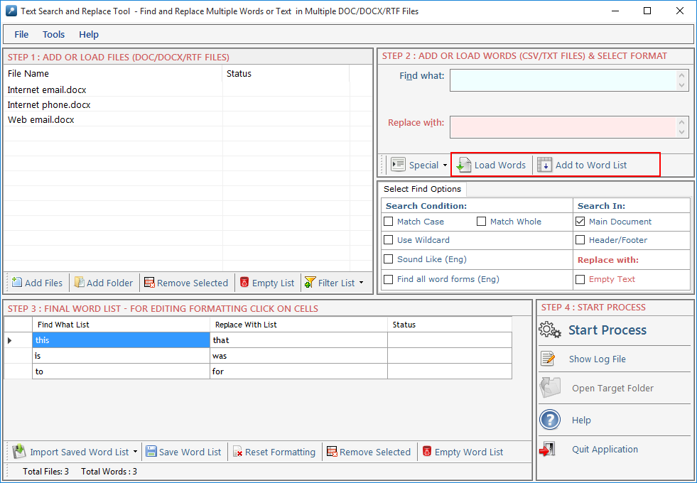 Text Search and Replace Tool Text Search and Replace Tool