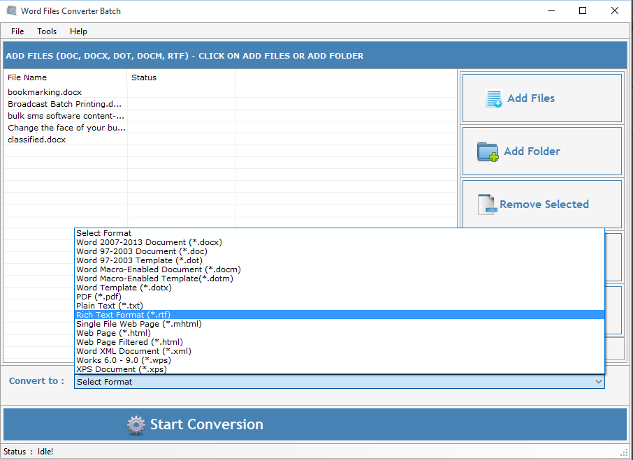 Word File Converter