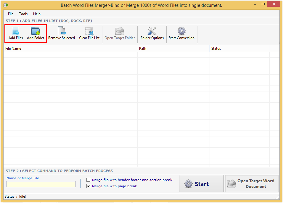 Batch Word Files Merger Batch Word Files Merger