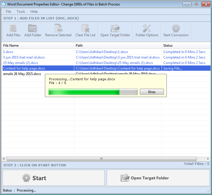 Word Document Properties Editor Word Document Properties Editor