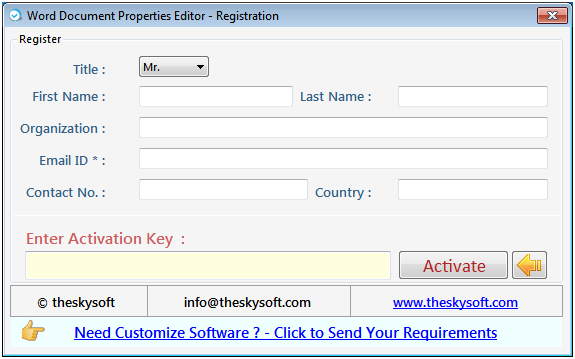 Word Document Properties Editor Word Document Properties Editor
