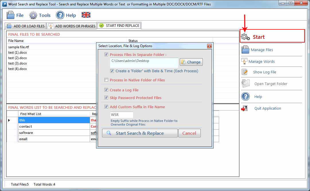 Word Search and Replace Tool Word Search and Replace Tool
