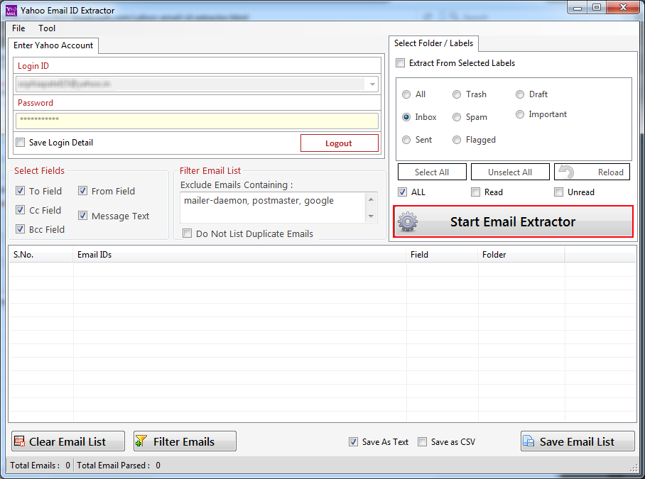 Yahoo Email ID Extractor Yahoo Email ID Extractor