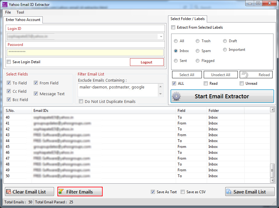Yahoo Email ID Extractor Yahoo Email ID Extractor