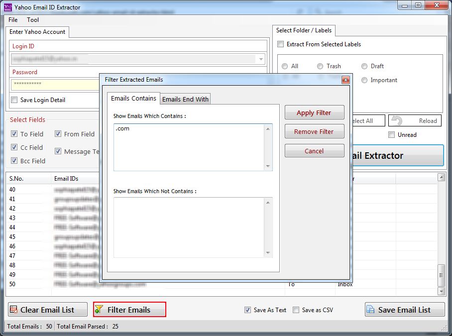 Yahoo Email ID Extractor Yahoo Email ID Extractor