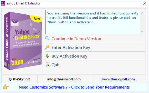 Yahoo Email ID Extractor